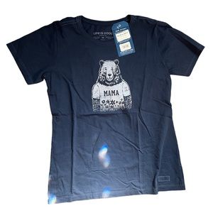 Life Is Good Mama Bear Navy Shirt Medium